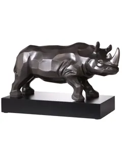 GOE-30800141 Rhino figurine L'Art d'Objets Studio 8 – Rhinozeros anthracite platine Goebel, фото 