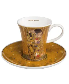 GOE-67011611 The Kiss – Espresso Cup with Saucer 8 cm 0.10 l Artis Orbis Gustav Klimt Goebel, фото 