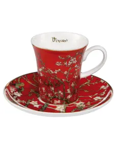 GOE-67011781 Almond Tree Red – Espresso Cup with Saucer 8 cm 0.10 l Artis Orbis Vincent van Gogh Goebel, фото 