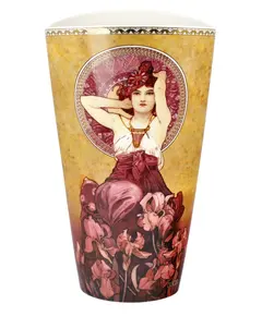 GOE-67062021 Vase Amethyst 24 cm Artis Orbis Alphonse Mucha Goebel, фото 