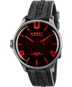 Чоловічий Годинник U-Boat Darkmoon 44mm Red Glass SS Soleil 8465/B, зображення 