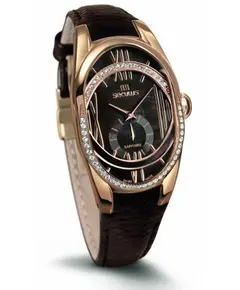 Женские часы Seculus 1668.2.1064 brown, pvd-r cz stones, brown leather, фото 