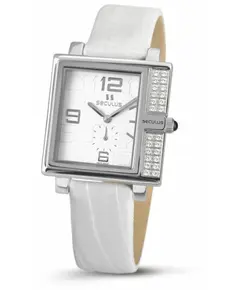 Женские часы Seculus 1670.2.1064 white, ss-cz, white leather, фото 