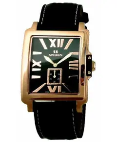 Мужские часы Seculus 4492.1.1069 black-r, pvd-r, black leather, фото 