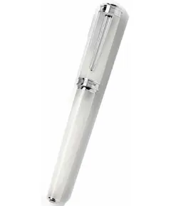 CA 004 FP white resin rhodinated details Пір'яна ручка Signum, зображення 