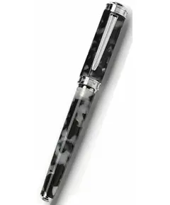 CA 016 FP Black/White resin rhodinated details Пір'яна ручка Signum, зображення 