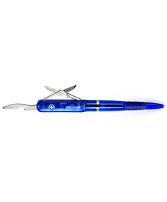 SP301 Ручка - нож с фонариком, синяя, авиатор Wagner of Switzerland, фото 