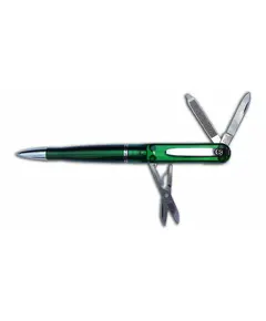 SP142 Ручка - нож с фонариком, зеленая Wagner of Switzerland, фото 
