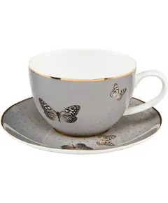 GOE-26150201 Grey Butterflies - TEA CUP ARTIS ORBIS JOANNA CHARLOTTE Goebel, фото 