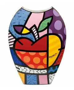 GOE-66452051 Pop Art Romero Britto Vase Big Apple Goebel, зображення 