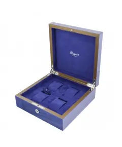 Шкатулка Rapport L400 Wooden watch collectors box 4 Blue, зображення 