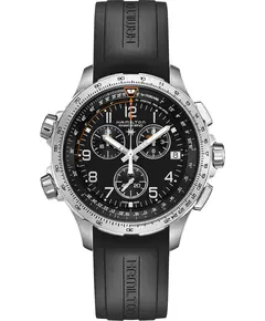 Чоловічий годинник Hamilton Khaki Aviation X-Wind GMT Chrono Quartz H77912335, зображення 