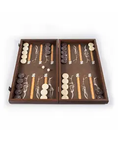 TXL1ROB Manopoulos Handmade Wooden Backgammon printed-Robusto Cigar 48x26cm, фото 