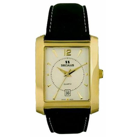 Мужские часы Seculus 4419.1.505 white ap-g, pvd, black leather, фото 