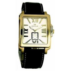 Мужские часы Seculus 4492.1.1069 stainless-gilt, pvd, black leather, фото 