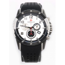 Мужские часы Seculus 4497.2.503 white-black, ss-ibp, silicon, фото 