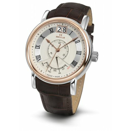 Мужские часы Seculus 4506.3.7003 white, ss-r, brown leather, фото 