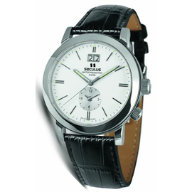 Чоловічий годинник Seculus 9537.1.620-white,-ss,-black-leather, image 