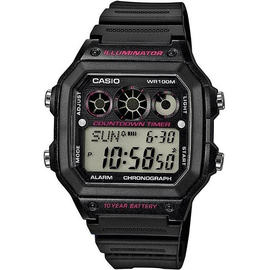 Чоловічий годинник Casio AE-1300WH-1A2VEF, image 