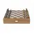 SKW32Z30K Manopoulos Wooden Chess set with Metal Staunton Chessmen & Walnut/Oak Chessboard 27cm Inlaid on wooden box, фото 3