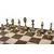 SKW32Z30K Manopoulos Wooden Chess set with Metal Staunton Chessmen & Walnut/Oak Chessboard 27cm Inlaid on wooden box, фото 5