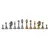 SW34Z30K Manopoulos Chess set Wooden Walnut/Oak Chessboard 33cm - Metal Staunton Chessmen in Brass & Pewter, фото 4