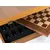 SW34Z30K Manopoulos Chess set Wooden Walnut/Oak Chessboard 33cm - Metal Staunton Chessmen in Brass & Pewter, фото 5