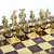 S12CRED Manopoulos Medieval Knights chess set with bronze-gold chessmen / Red chessboard, фото 4