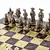 S12CRED Manopoulos Medieval Knights chess set with bronze-gold chessmen / Red chessboard, фото 5