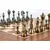 SW34Z30K Manopoulos Chess set Wooden Walnut/Oak Chessboard 33cm - Metal Staunton Chessmen in Brass & Pewter, фото 2