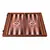 BXL1KK Manopoulos Handmade wooden Backgammon-Wenge with side racks - Large, зображення 3