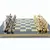 S4GRE Manopoulos Greek Mythology chess set with gold-silver chessmen/Green chessboard 36cm, зображення 5