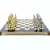 S9BLU Manopoulos Renaissance chess set with gold-silver chessmen/Blue chessboard 36cm, фото 6