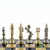 S9BLU Manopoulos Renaissance chess set with gold-silver chessmen/Blue chessboard 36cm, зображення 7