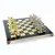 S10GRE Manopoulos Archers chess set with gold-silver chessmen/Green chessboard 44cm, фото 