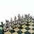 S10GRE Manopoulos Archers chess set with gold-silver chessmen/Green chessboard 44cm, фото 4