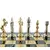 S9GRE Manopoulos Renaissance chess set with gold-silver chessmen/Green chessboard 36cm, зображення 3