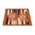 BXL1MM Manopoulos Handmade Wooden Backgammon Mahogany Replica with Walnut & Oak points with Sideracks 48x30cm, зображення 