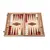 BKD2RED Manopoulos Handmade Oak & American Walnut Inlaid Backgammon with Red & Walnut points with Side racks, фото 