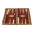 BKR1 Manopoulos Handmade American Red Walnut Inlaid Backgammon with Walnut & Oak points with Side racks 48x30, фото 