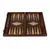 BVV1JD Manopoulos American Wenge Inlaid Backgammon with Walnut Burl & Oak points with Side racks 48x30cm, зображення 
