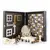 CBLS34BLA Manopoulos  Chess/Backgammon/Ludo/Snakes  - Black & Ivory - Walnut replica wooden case, фото 