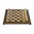 S34BRO Manopoulos Classic Metal Staunton Chess set with Gold & Silver Chessmen & 36cm Chessboard in Brown, зображення 