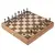 SKW34Z40K Manopoulos Wooden Chess set with Metal Staunton Chessmen & Walnut/Oak Chessboard 35cm Inlaid on wooden box, фото 