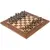 SW34Z30K Manopoulos Chess set Wooden Walnut/Oak Chessboard 33cm - Metal Staunton Chessmen in Brass & Pewter, фото 