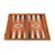 BXL1MM Manopoulos Handmade Wooden Backgammon Mahogany Replica with Walnut & Oak points with Sideracks 48x30cm, зображення 5