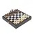 CBLS34BLA Manopoulos  Chess/Backgammon/Ludo/Snakes  - Black & Ivory - Walnut replica wooden case, фото 4