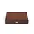 CLE20KBR Manopoulos Plastic coated playing cards in Brown Leather Knitted wooden case 24x17cm, зображення 2