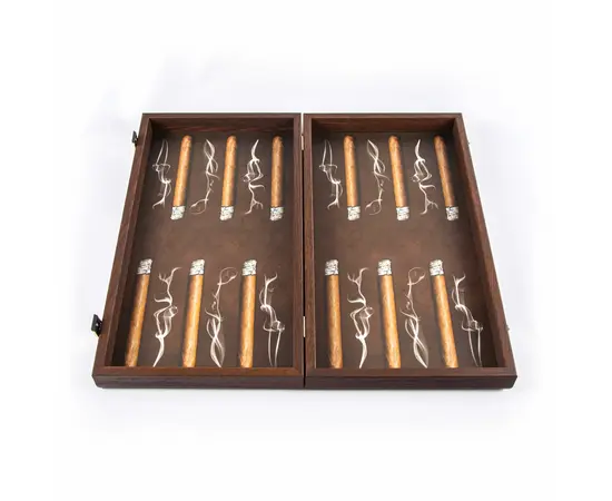 TXL1ROB Manopoulos Handmade Wooden Backgammon printed-Robusto Cigar 48x26cm, зображення 3