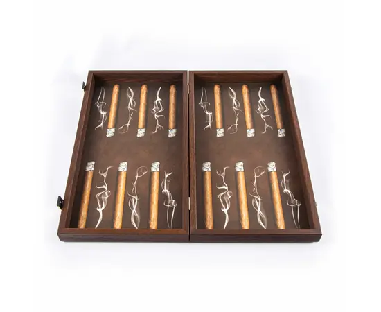 TXL1ROB Manopoulos Handmade Wooden Backgammon printed-Robusto Cigar 48x26cm, фото 3